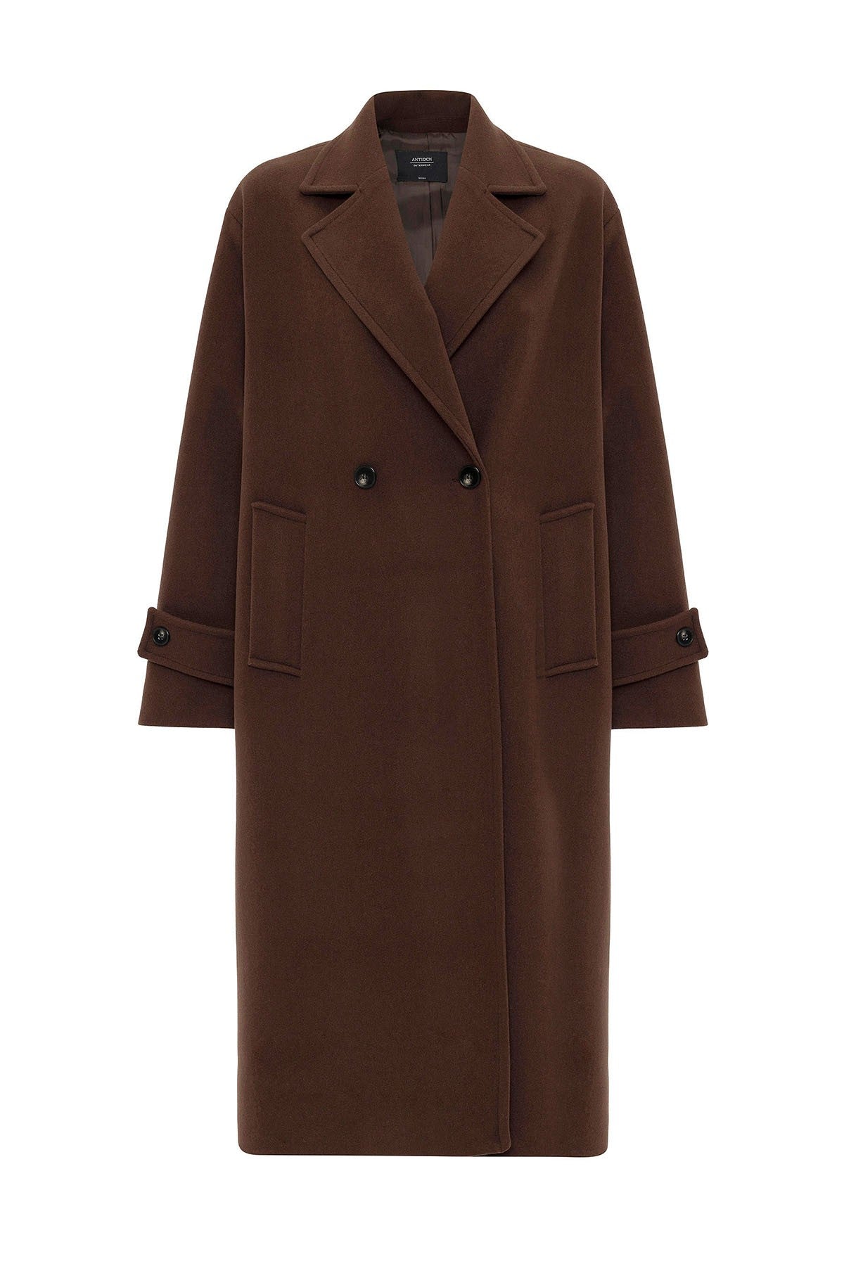 Antioch Women's Soft-Textured Oversized Double-Breasted Coat