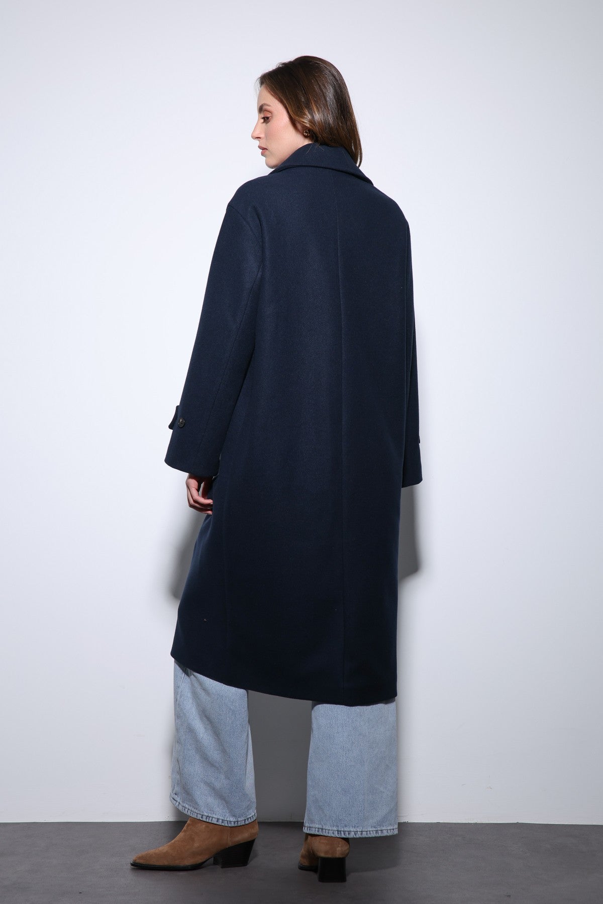 Antioch Women's Soft-Textured Oversized Double-Breasted Coat