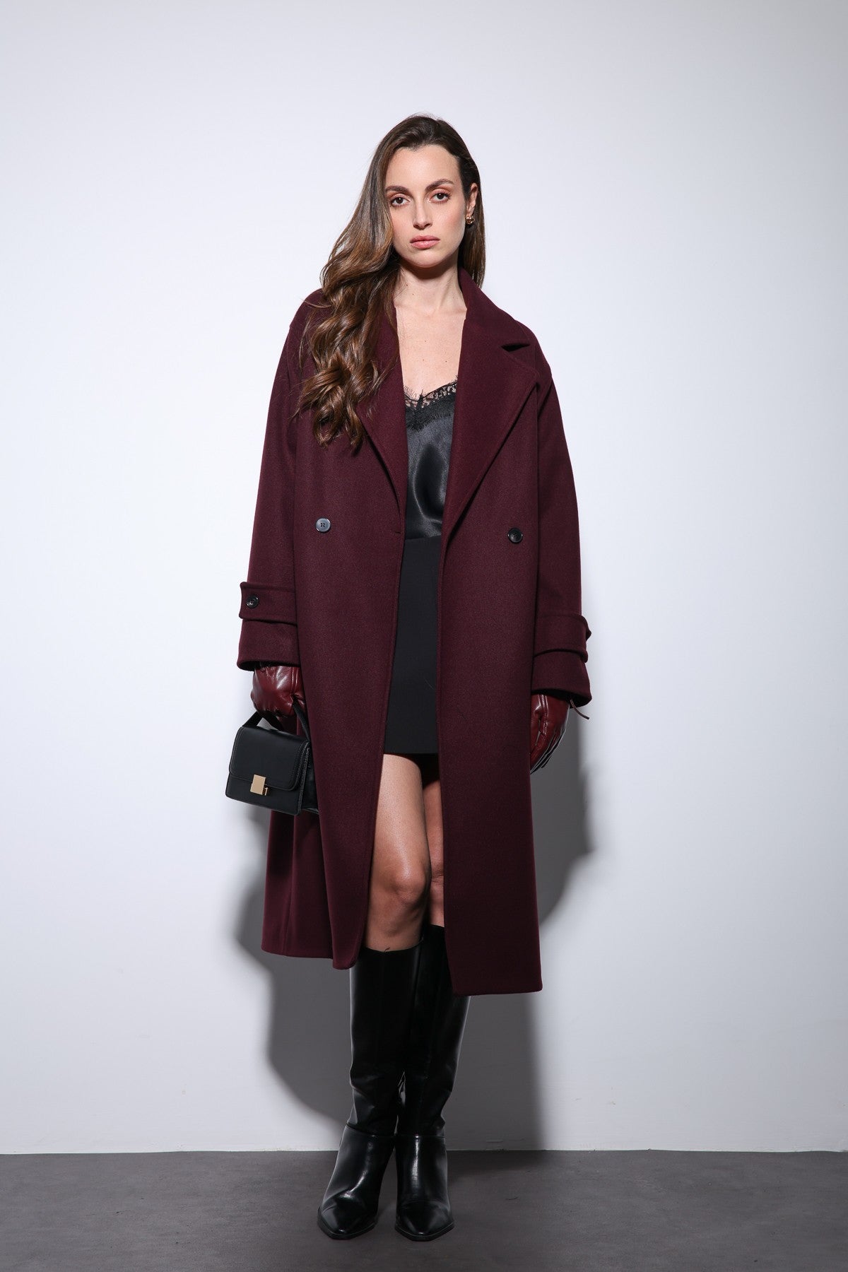 Antioch Women's Soft-Textured Oversized Double-Breasted Coat