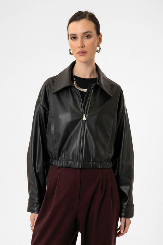 Antioch Crop Faux Leather Women's Jacket