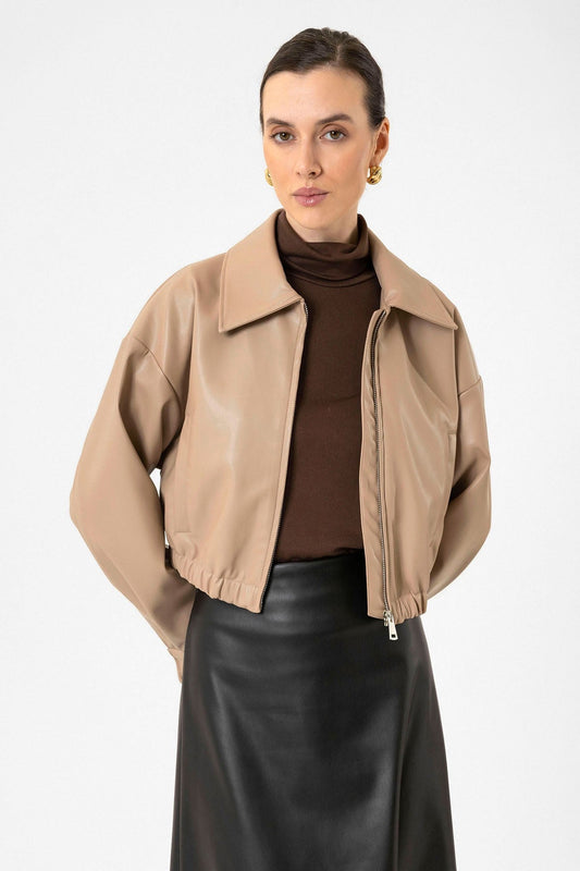 Antioch Crop Faux Leather Women's Jacket