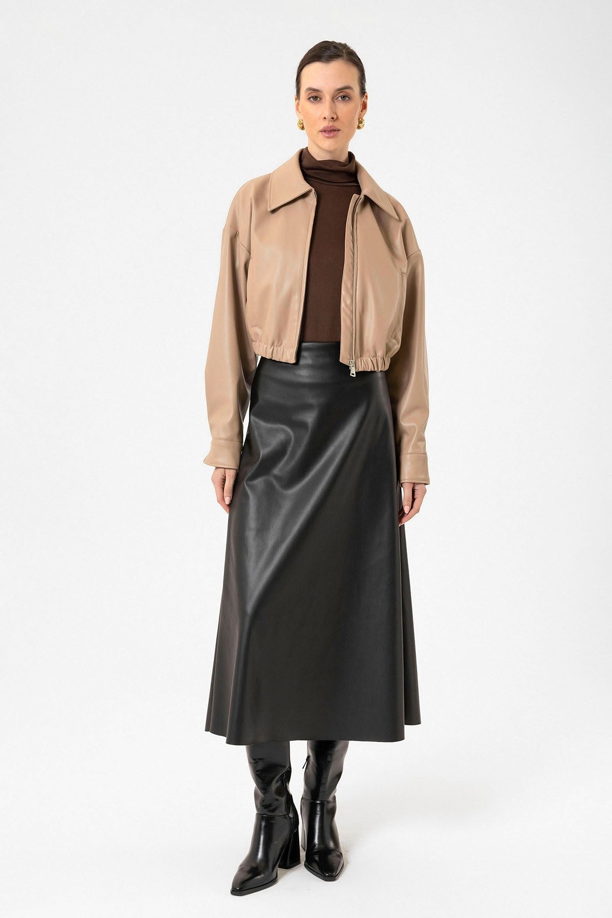 Antioch Crop Faux Leather Women's Jacket