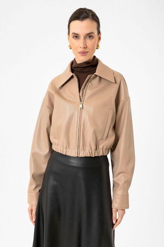 Antioch Crop Faux Leather Women's Jacket