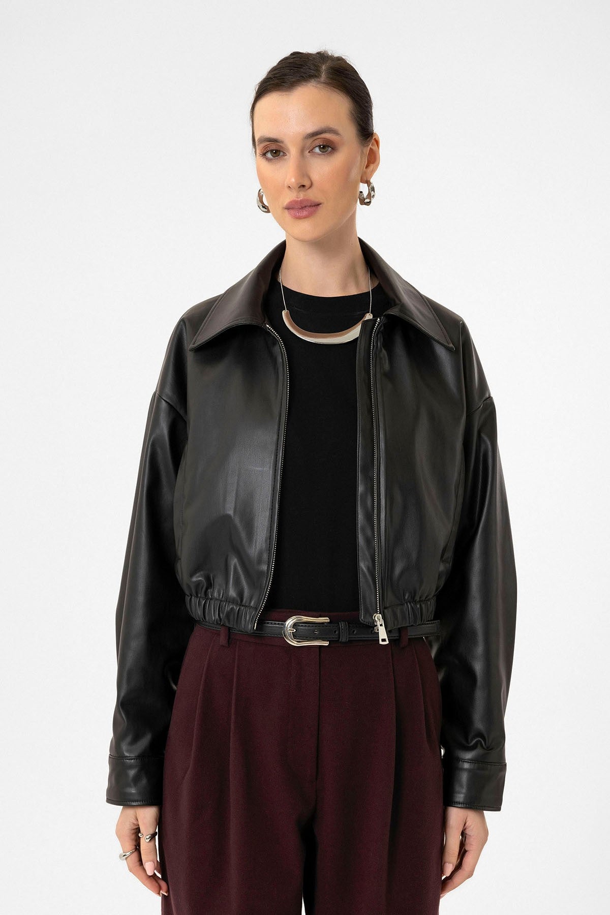 Antioch Crop Faux Leather Women's Jacket