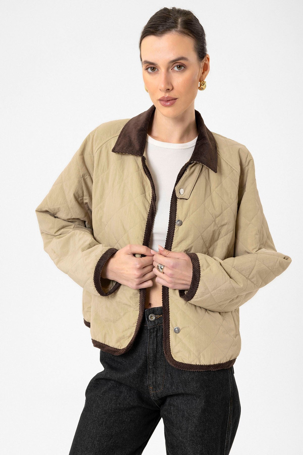 Antioch Women's Polo-Neck Quilted Jacket