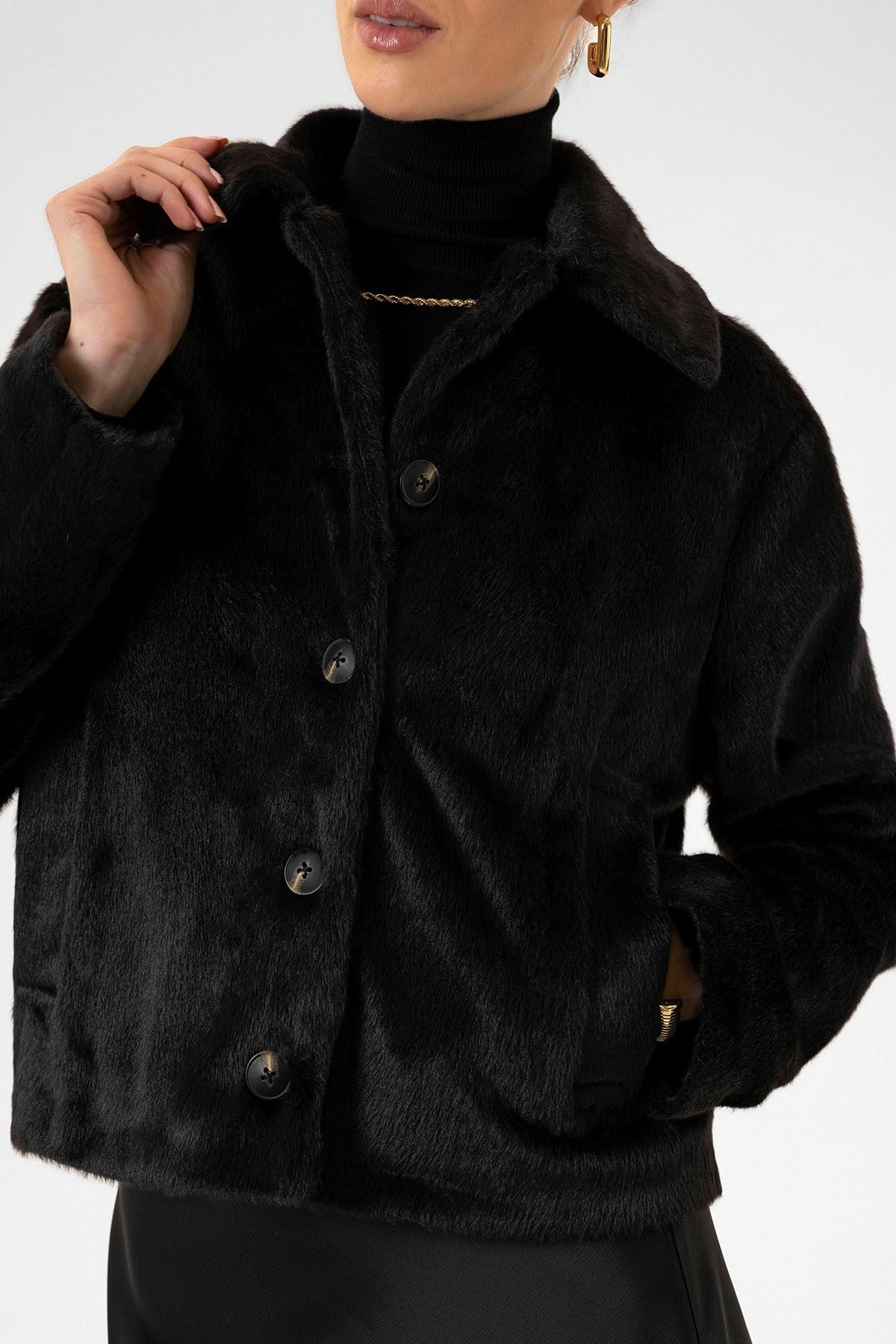 Antioch Women's Faux Fur Crop Jacket