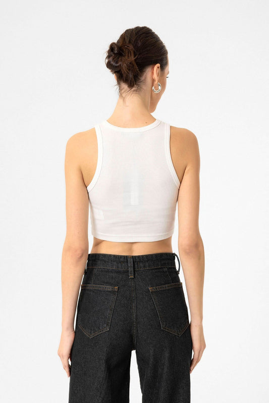 Antioch Women's Ribbed Crop Tank Top