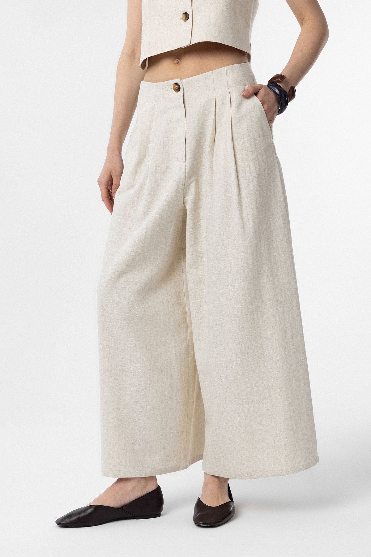 Antioch Women's Linen-Blend Culottes
