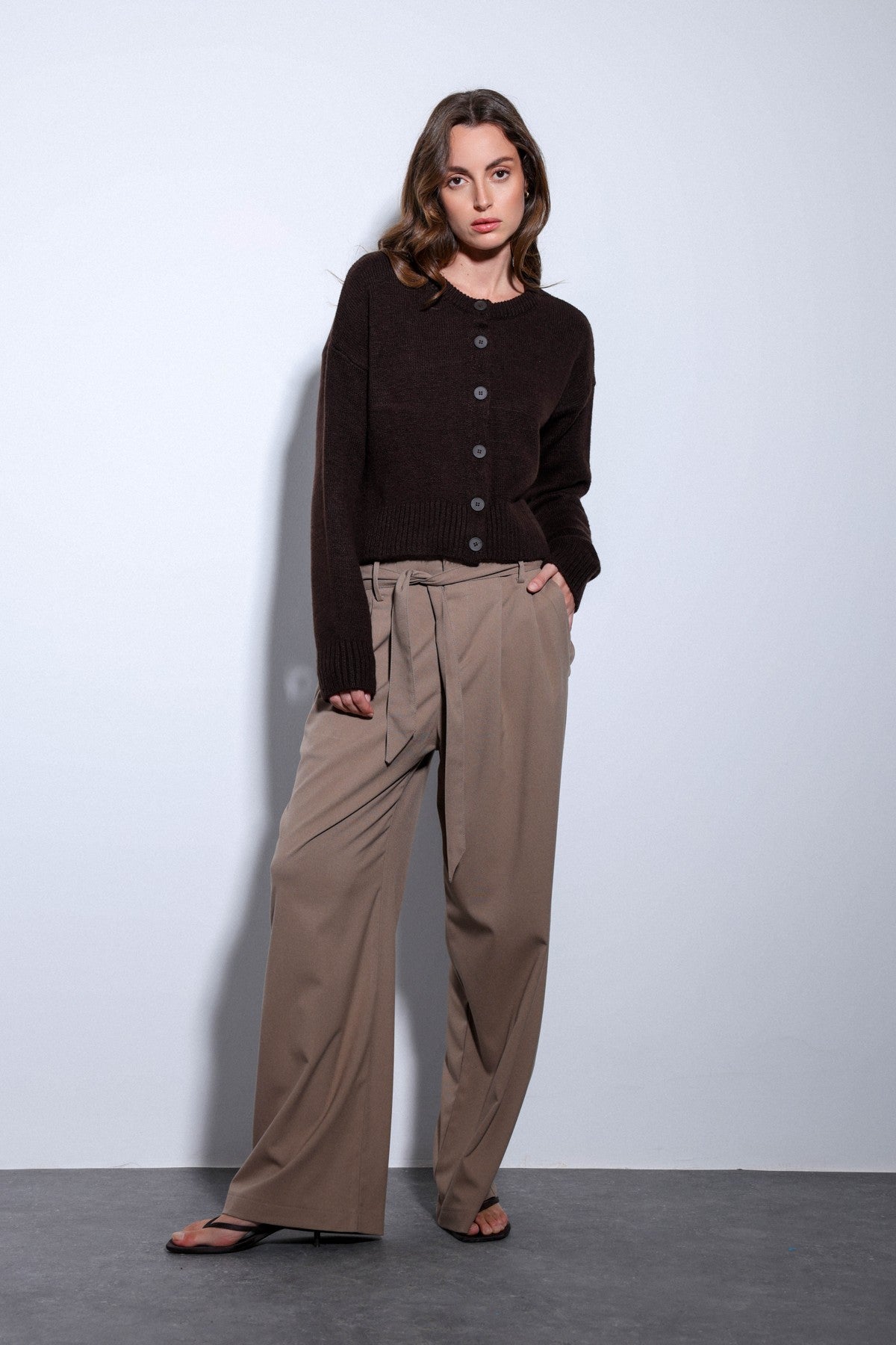 Antioch Arched-Waist Pleated Wide-Leg Women's Pants