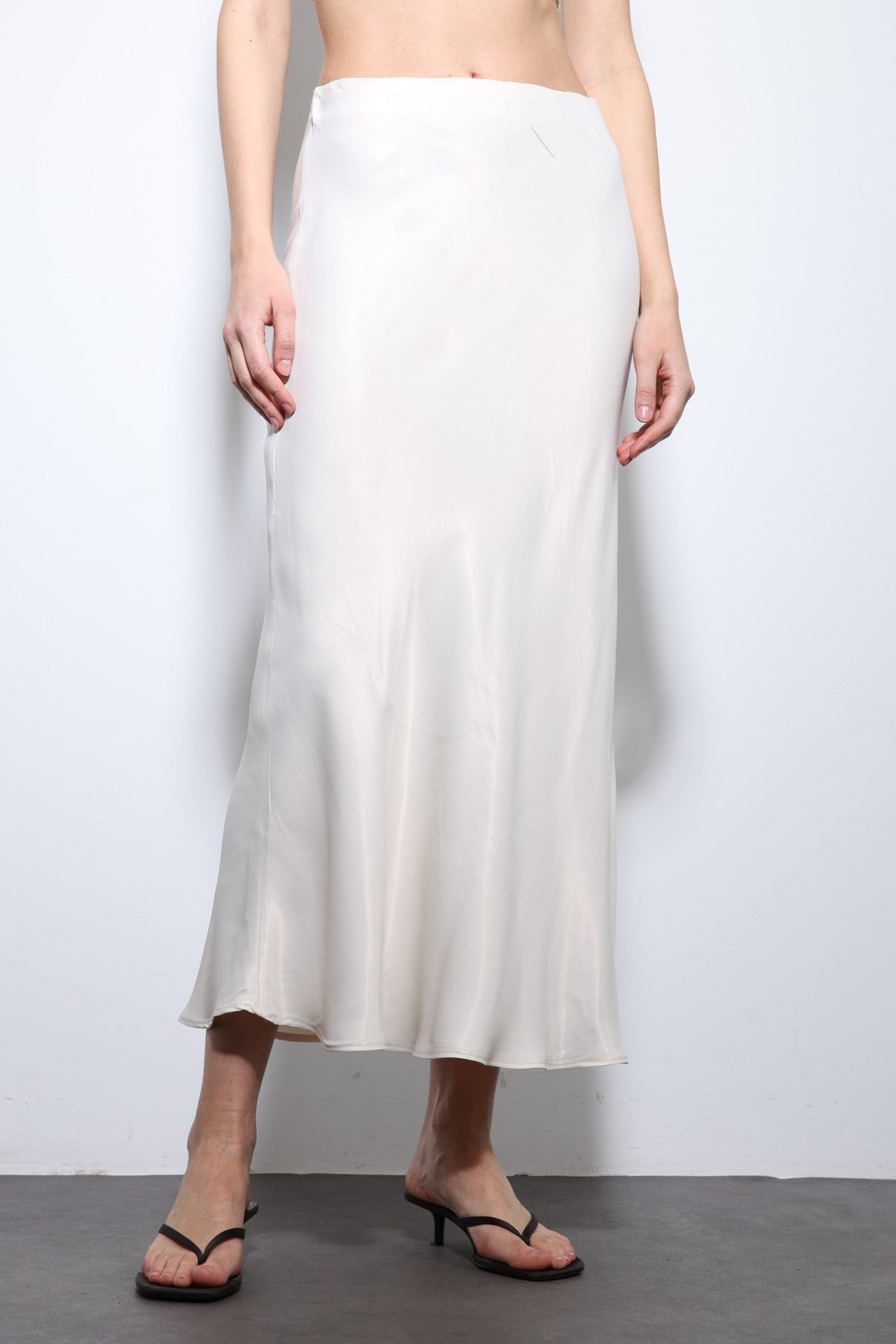 Antioch Satin Midi Skirt