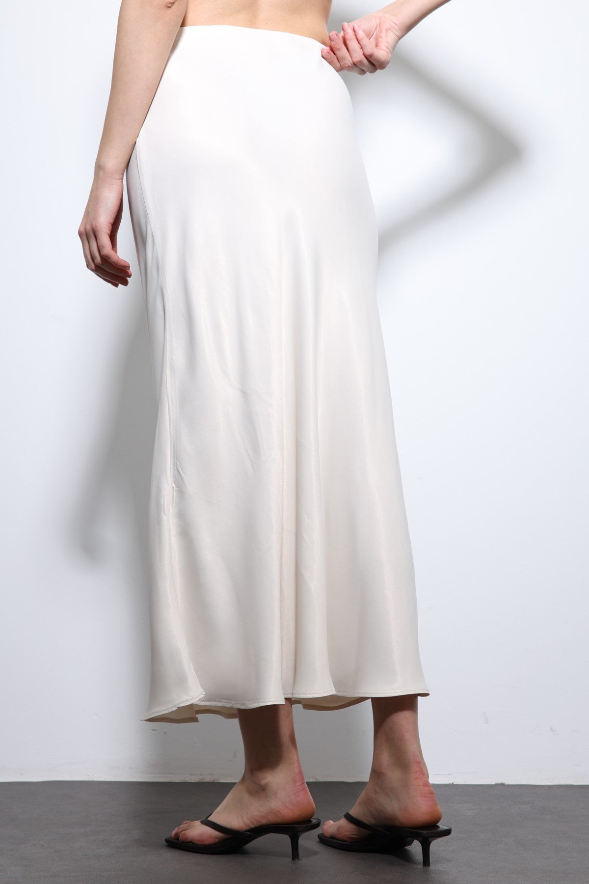 Antioch Satin Midi Skirt