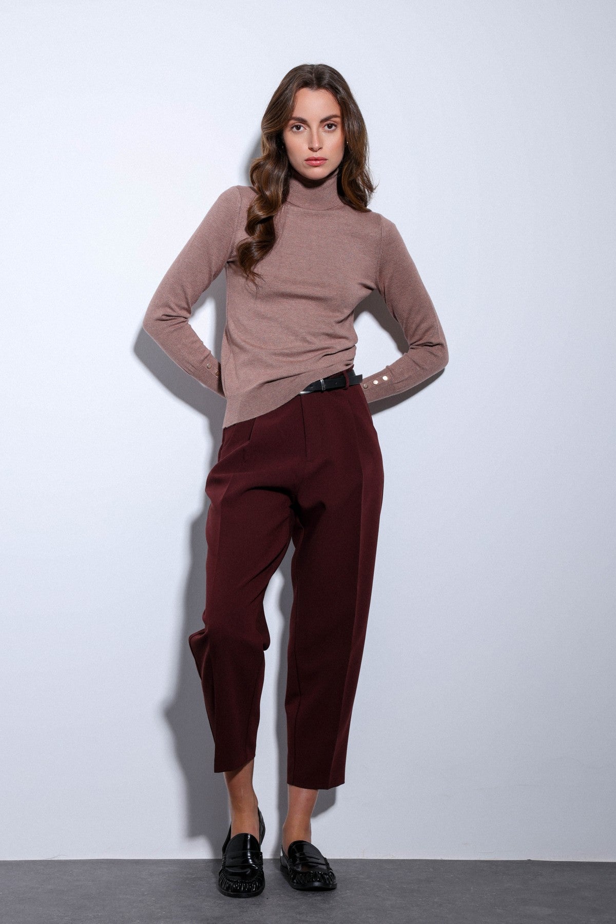 Antioch Stand-Up Collar Knit Sweater