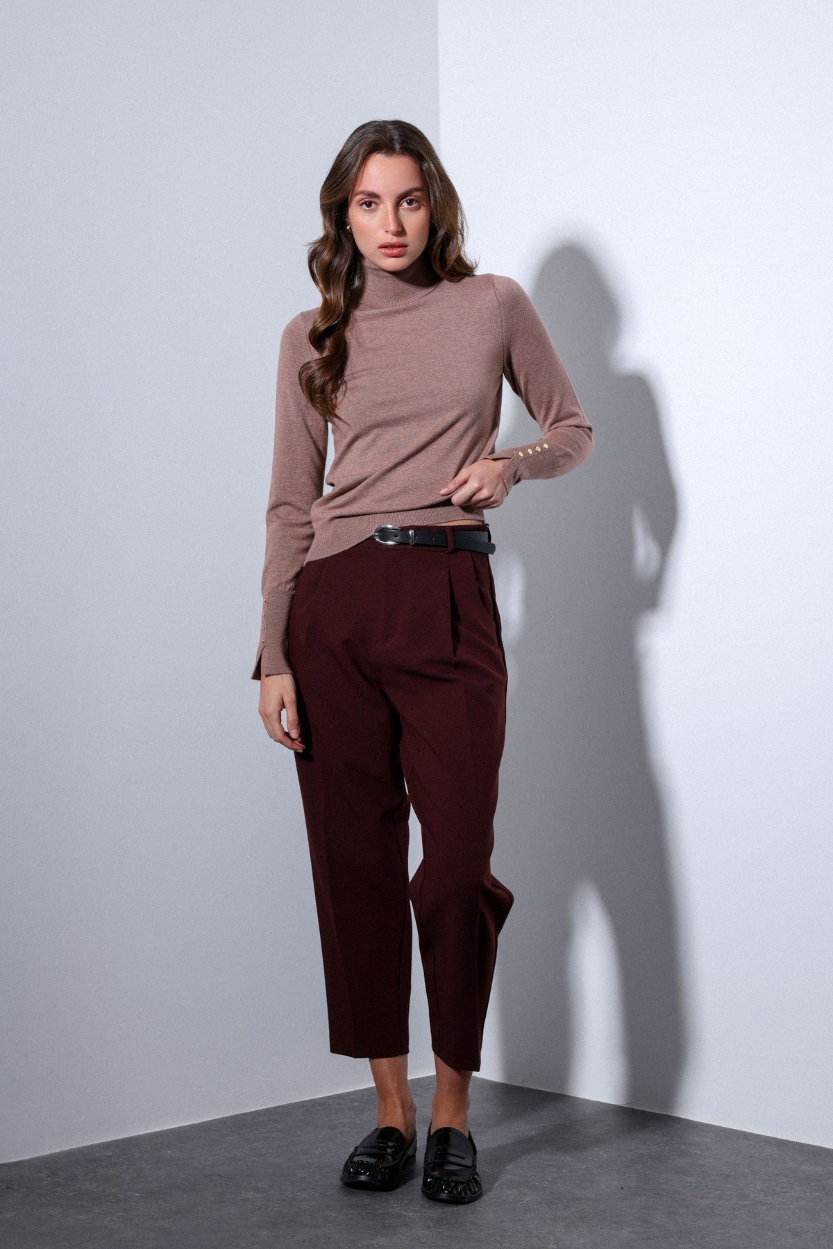 Antioch Stand-Up Collar Knit Sweater