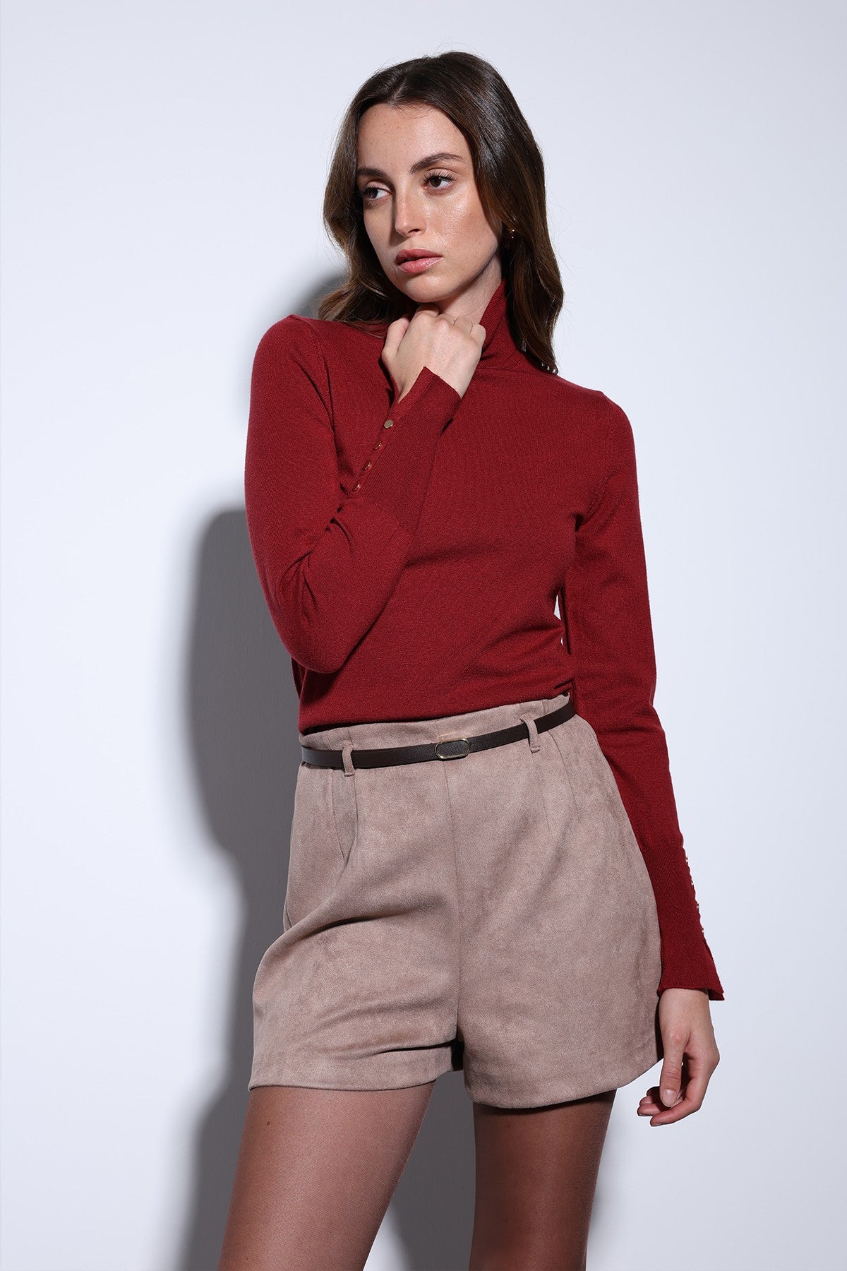 Antioch Stand-Up Collar Knit Sweater