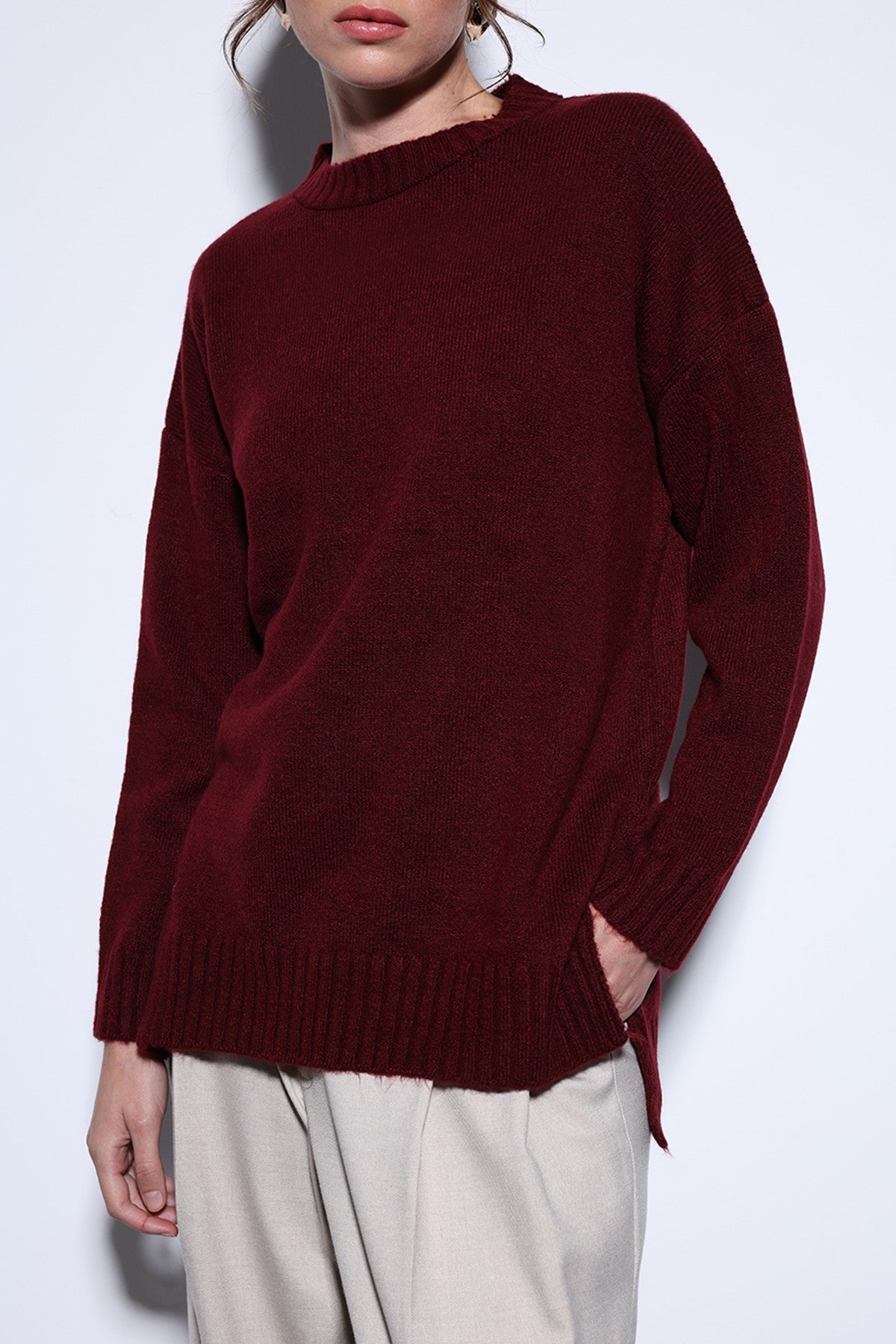 Antioch Women's Sweater with Slit Detail