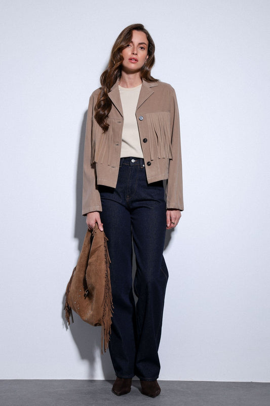 Antioch Fringe-Detailed Suede Women's Jacket