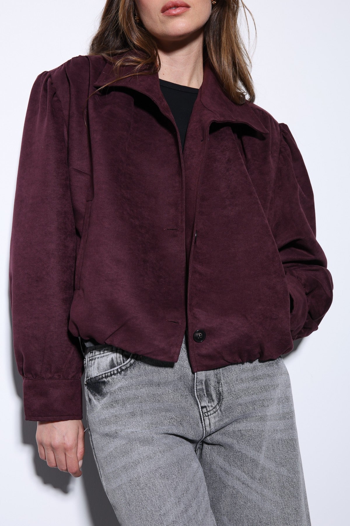 Antioch Suede-Look Women's Bomber Jacket