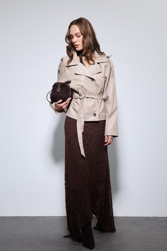Antioch Arched Faux Leather Jacket