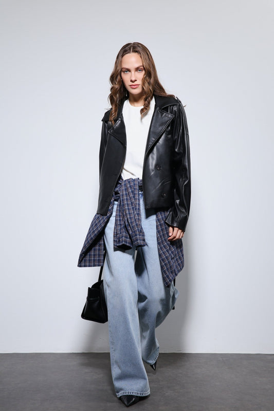 Antioch Arched Faux Leather Jacket
