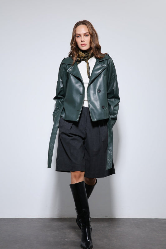 Antioch Arched Faux Leather Jacket