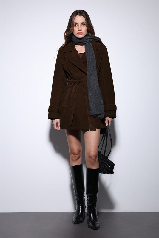 Antioch Suede-Look Women's Trench Coat