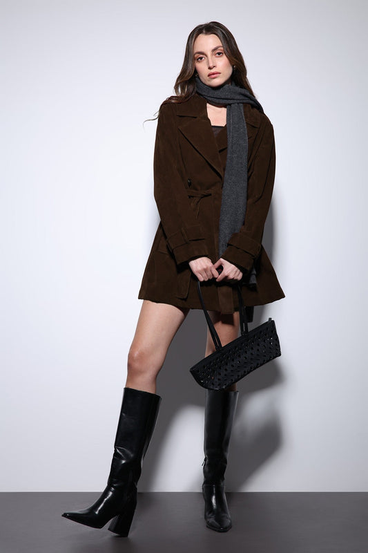 Antioch Suede-Look Women's Trench Coat