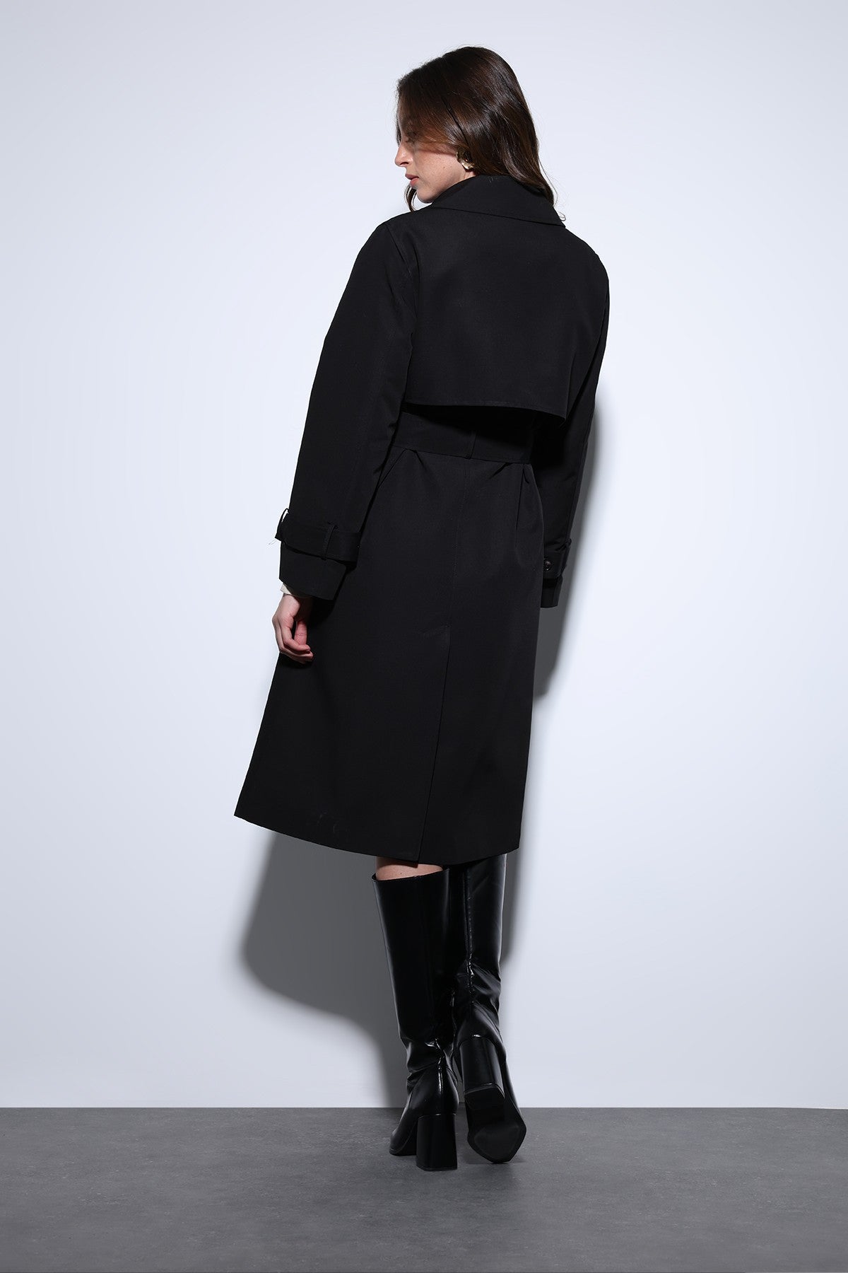Women's Trench Coat with a Wrap-Around Belt