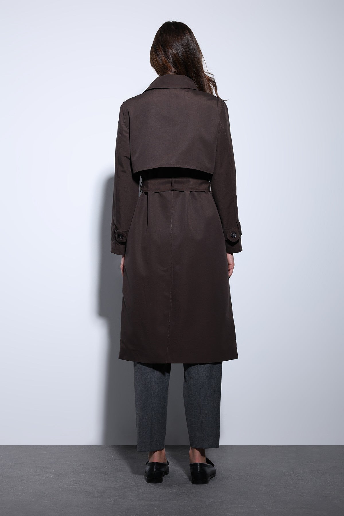 Women's Trench Coat with a Wrap-Around Belt