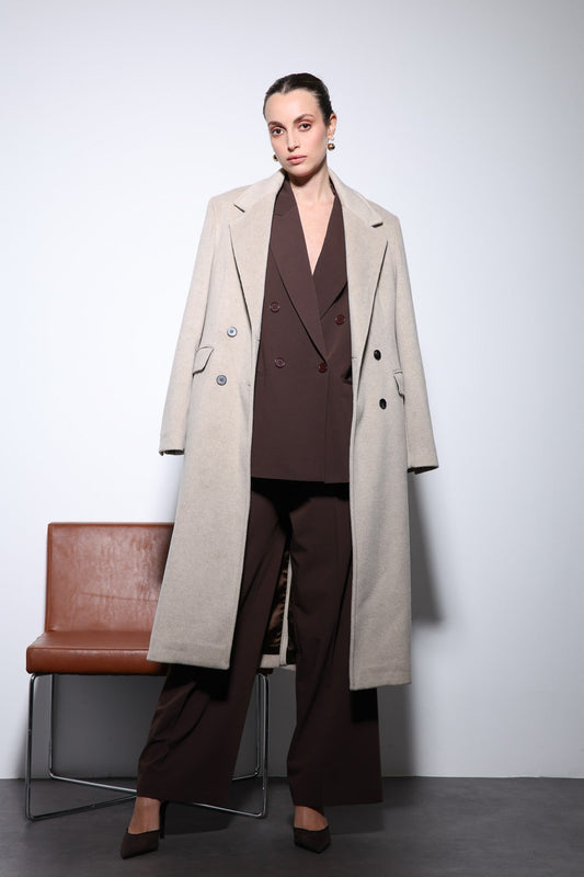 Antioch Women's Wool-Blend Double-Breasted Coat