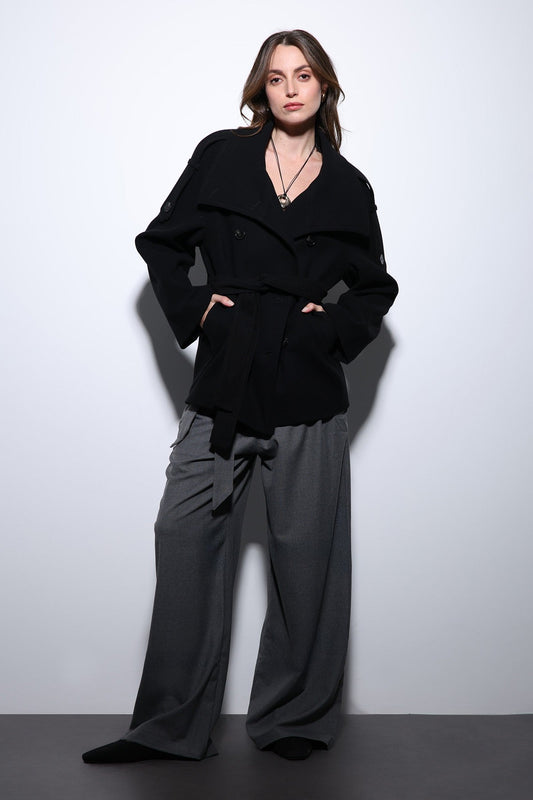 Antioch Stand-Up Collar Double-Breasted Women's Coat