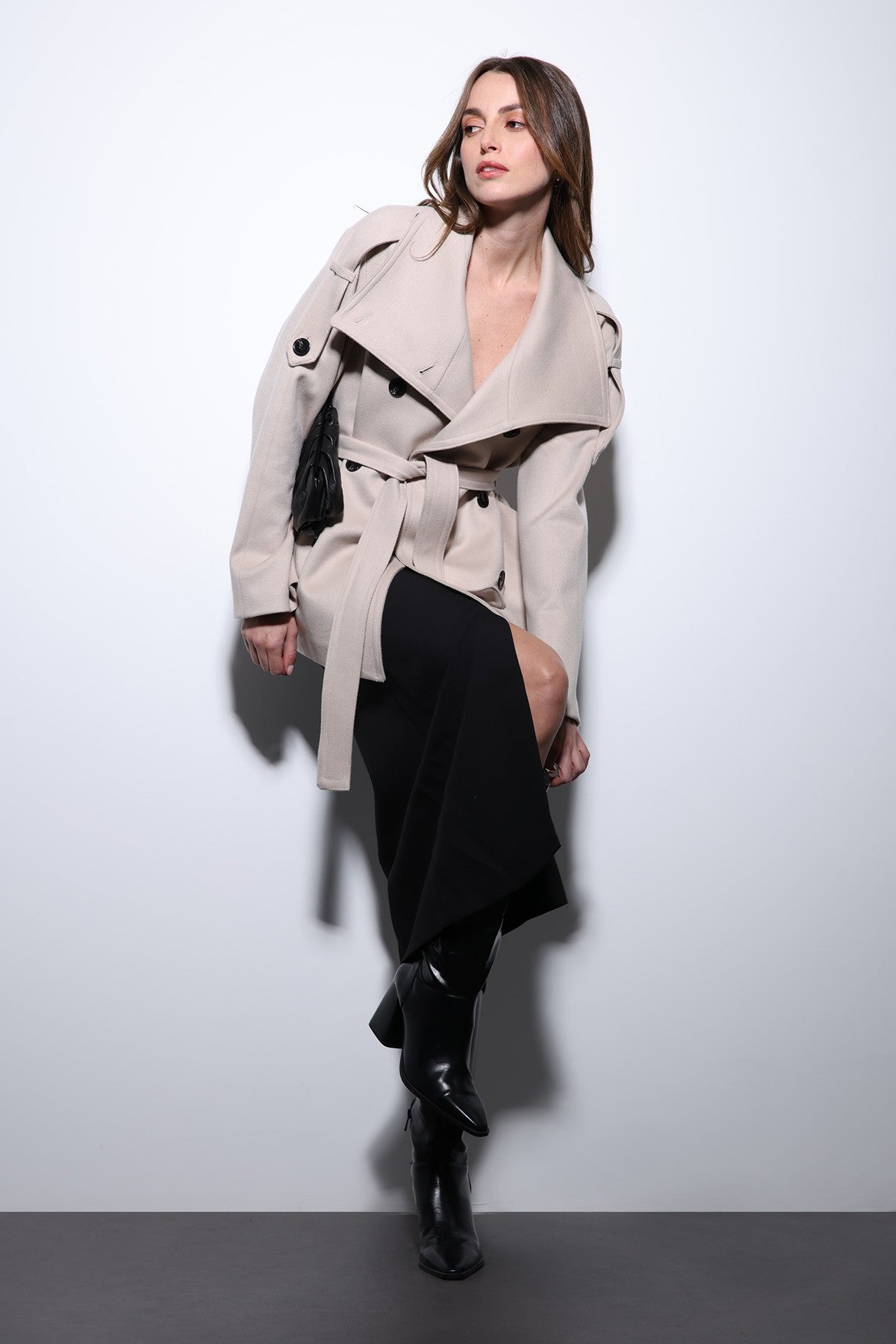Antioch Stand-Up Collar Double-Breasted Women's Coat