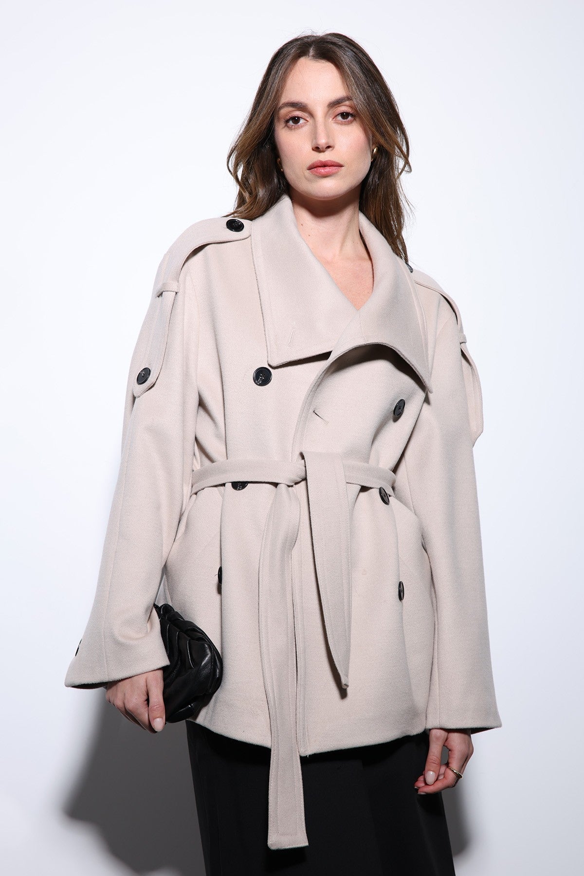 Antioch Stand-Up Collar Double-Breasted Women's Coat