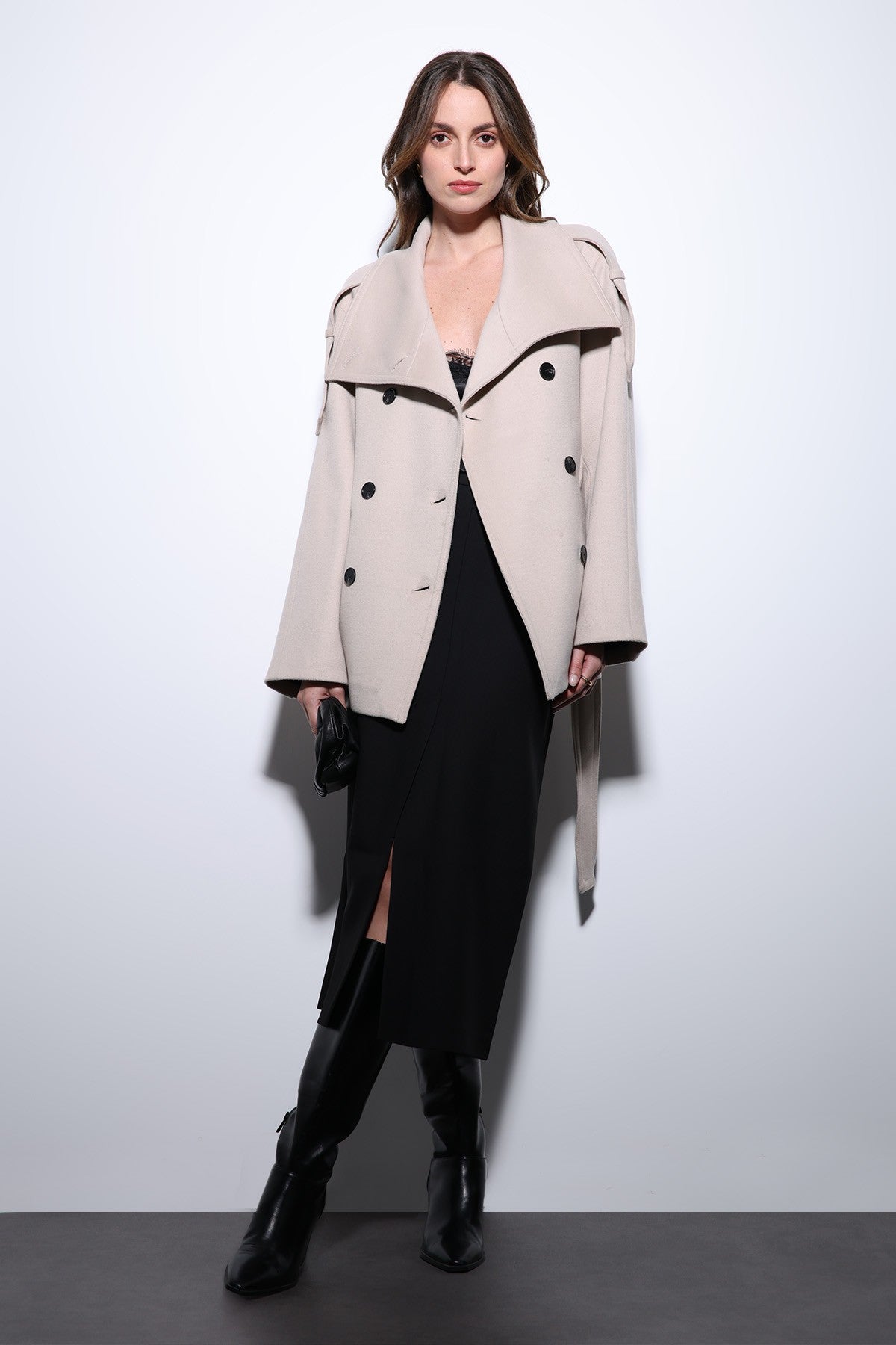 Antioch Stand-Up Collar Double-Breasted Women's Coat
