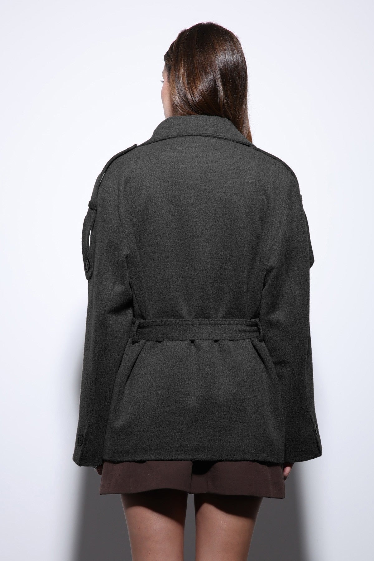 Antioch Stand-Up Collar Double-Breasted Women's Coat