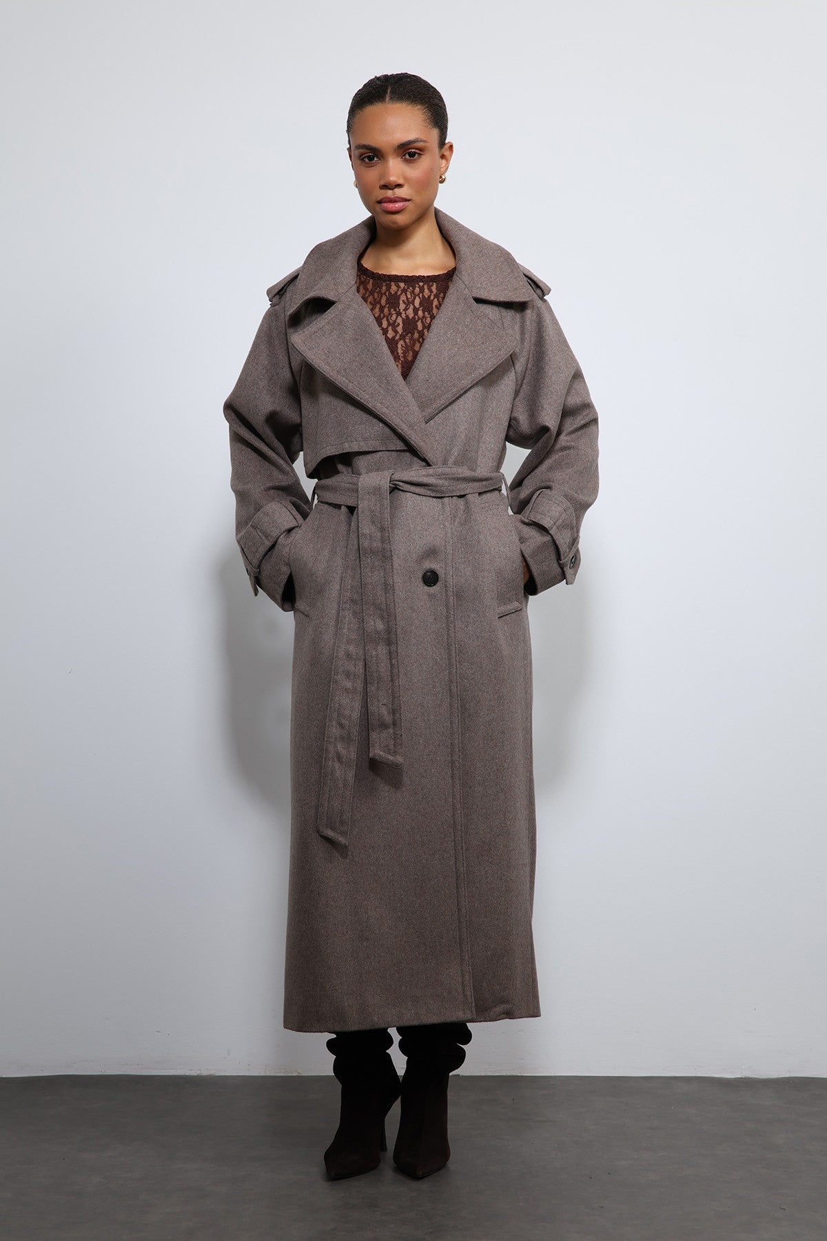 Antioch Oversized Belted Coat