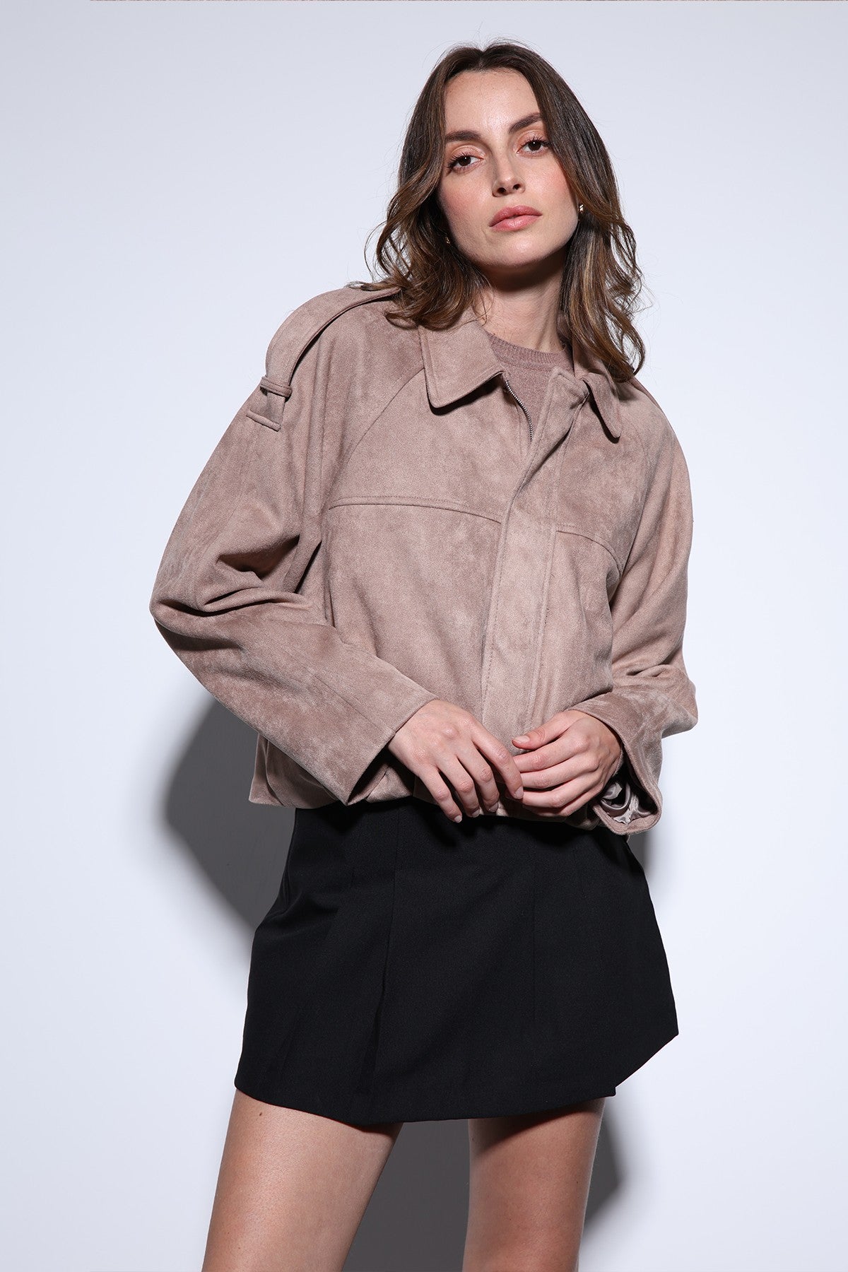 Antioch Suede-Look Women's Bomber Jacket