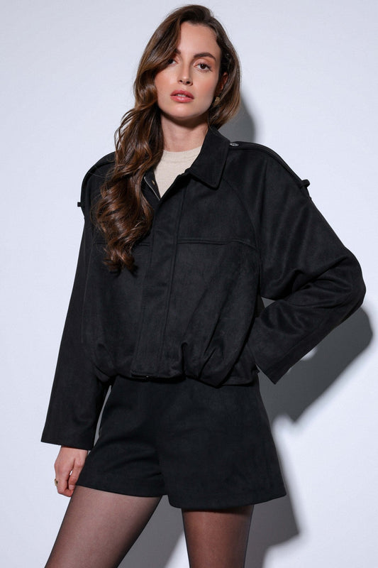 Antioch Suede-Look Women's Bomber Jacket