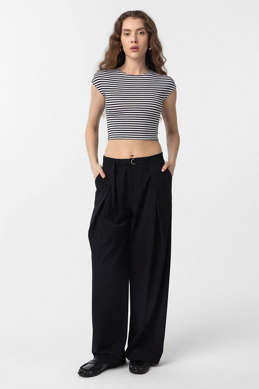 Antioch Crop Fit Striped Women's T-Shirt