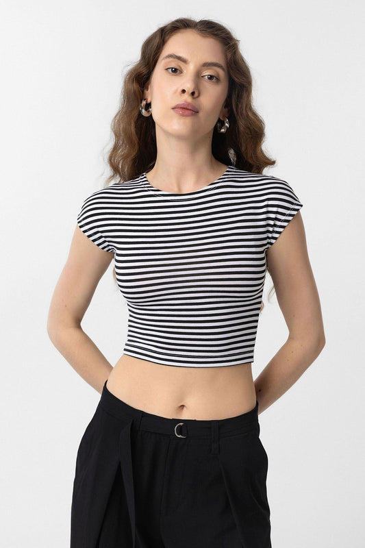 Antioch Crop Fit Striped Women's T-Shirt