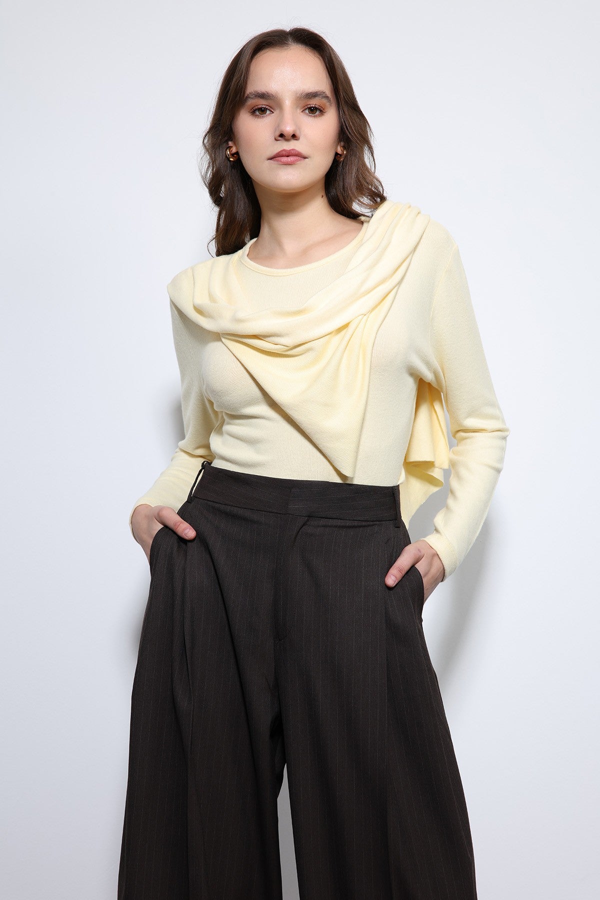 Antioch Draped Shawl with Detailed Top