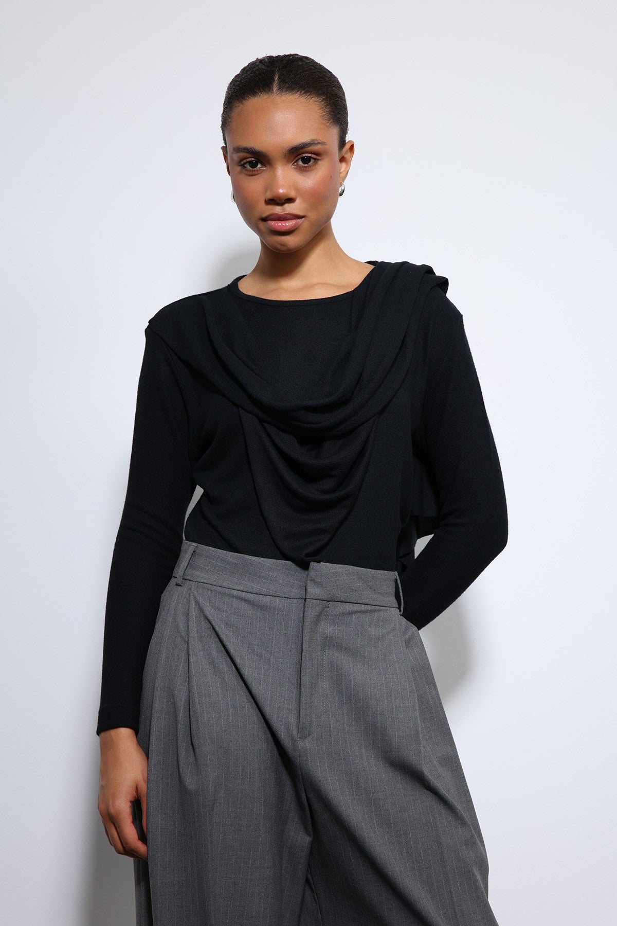 Antioch Draped Shawl with Detailed Top