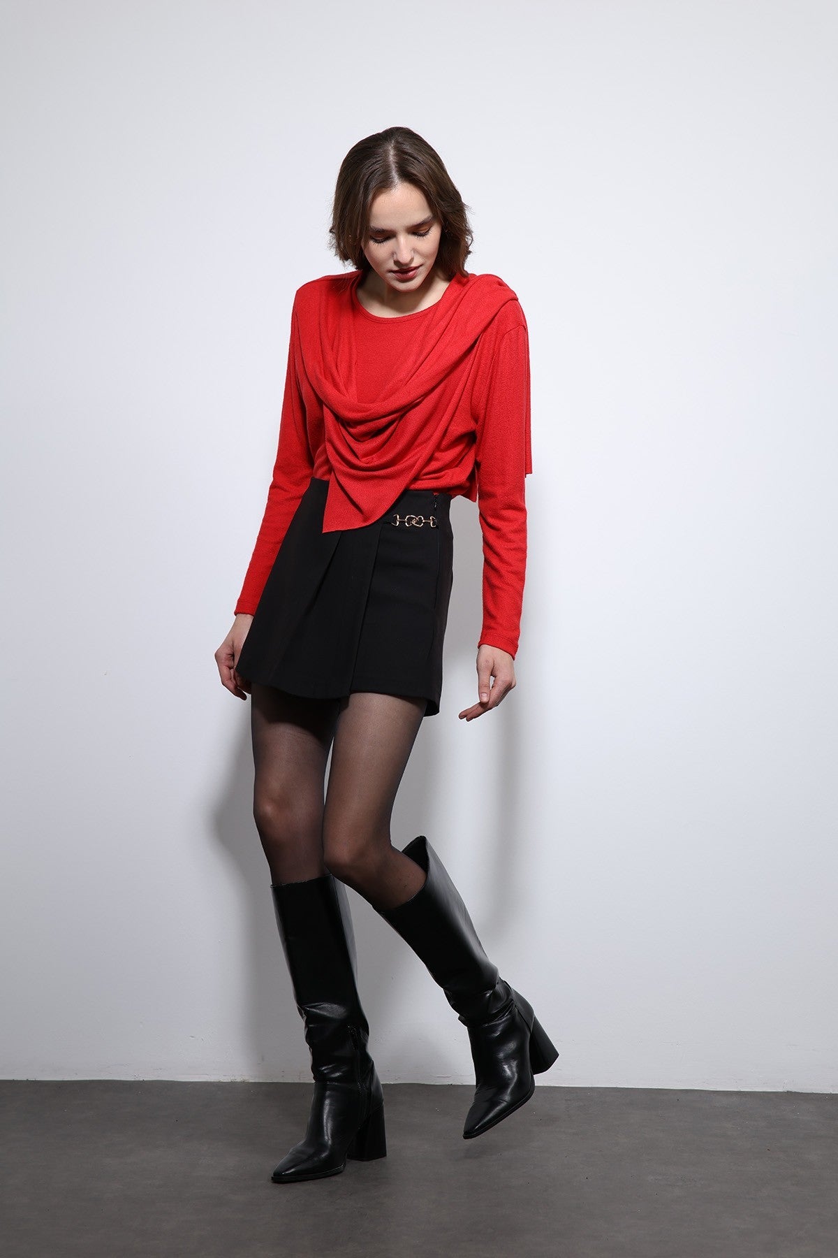 Antioch Draped Shawl with Detailed Top