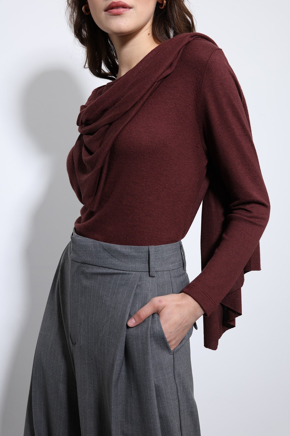 Antioch Draped Shawl with Detailed Top