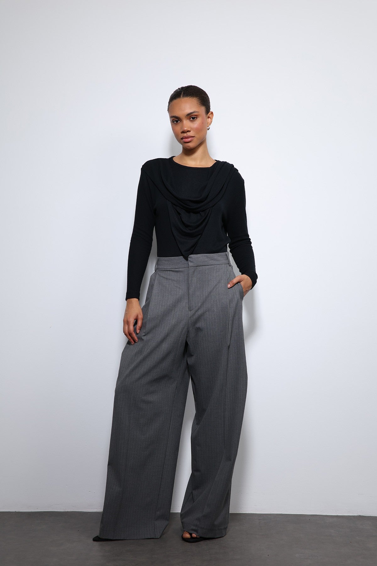 Antioch Draped Shawl with Detailed Top