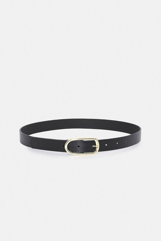 Antioch Black Faux Leather Women's Belt