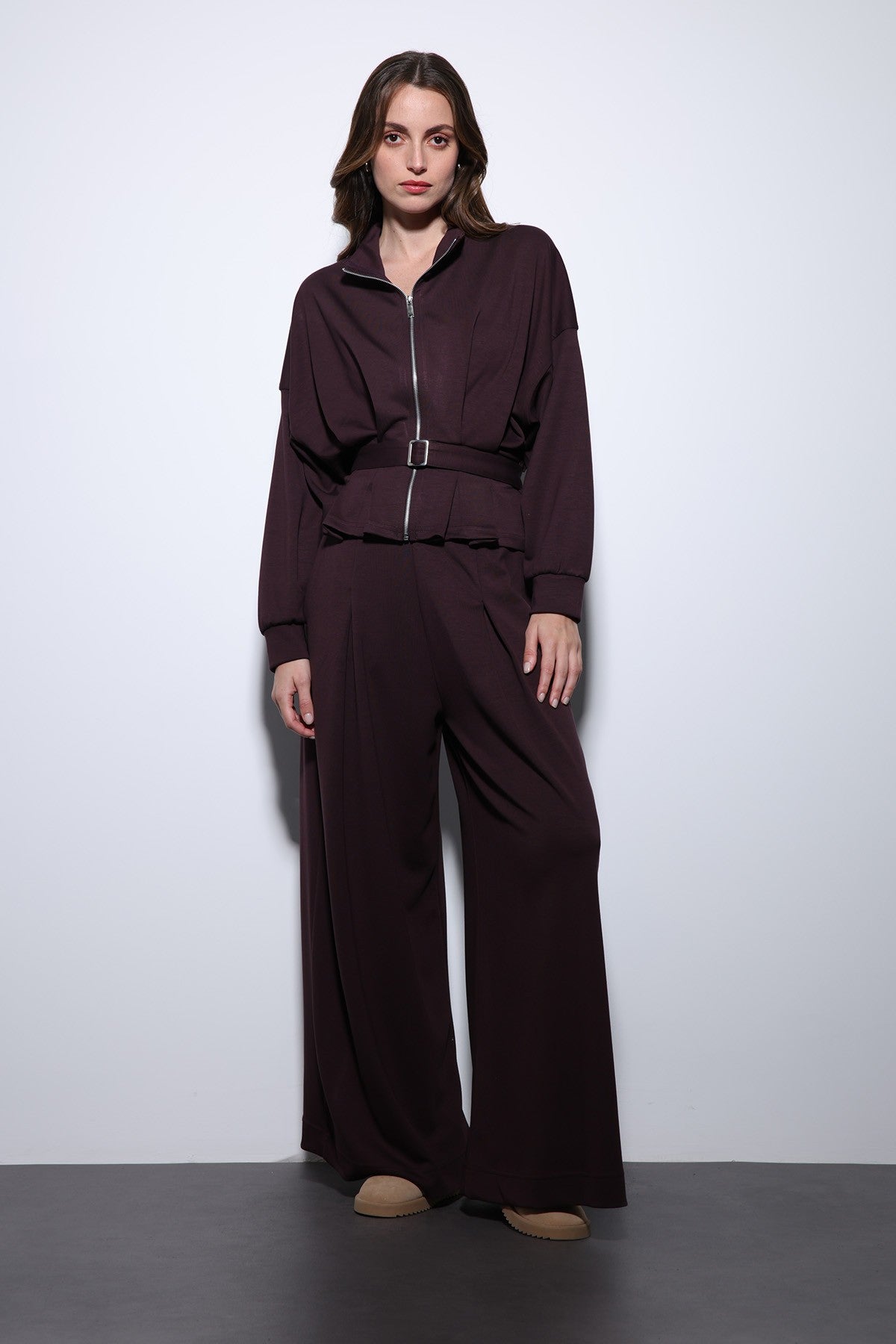 Antioch Belted Wide-Leg Pants Suit