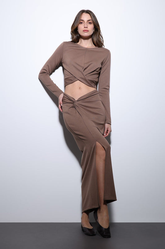 Antioch Women's Skirt Set with Slit Detail