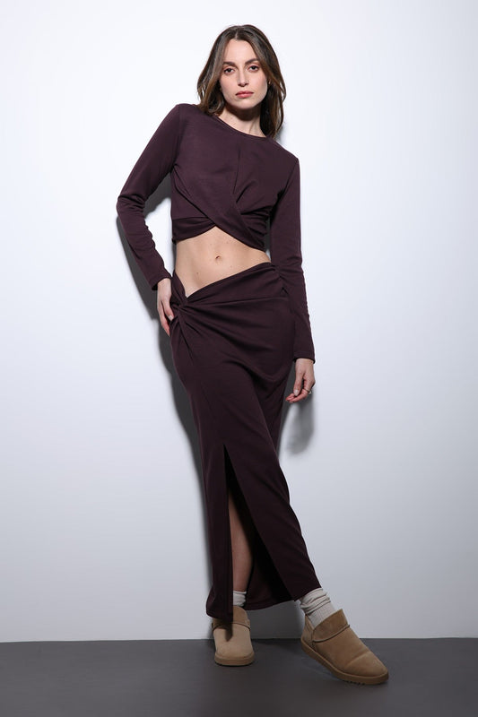 Antioch Women's Skirt Set with Slit Detail