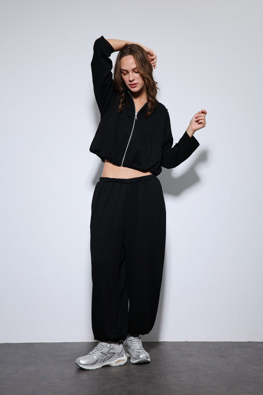 Antioch Oversized Jacket and Elastic-Cuffed Pants Sweatsuit Set