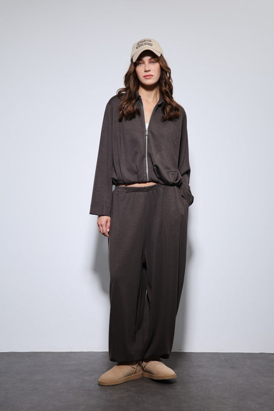 Antioch Oversized Jacket and Elastic-Cuffed Pants Sweatsuit Set